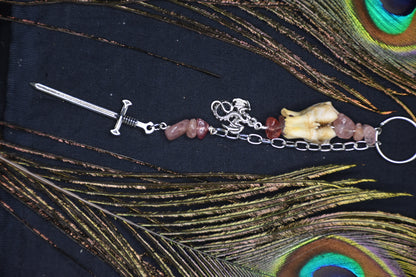 Crystal and tooth bagcharm