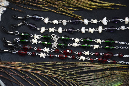 Snake vertebrae glass chain