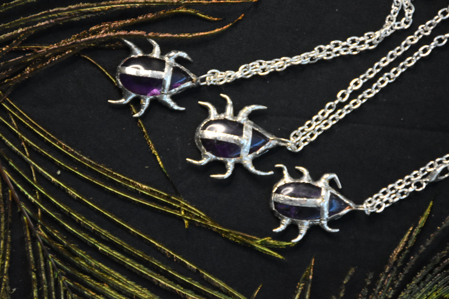 Amethyst crystal beetles